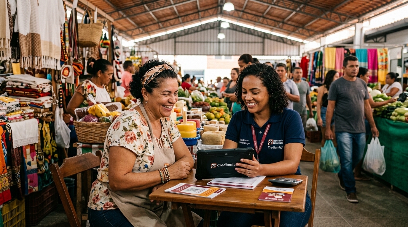 Microcrédito produtivo para feirantes e comerciantes em Pernambuco