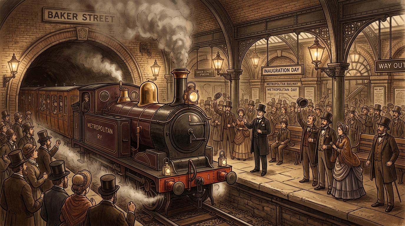 Inauguração do 1º Metrô (1863)