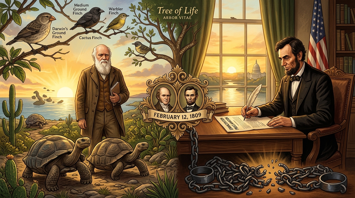 Nasc. Charles Darwin e Abraham Lincoln (1809)