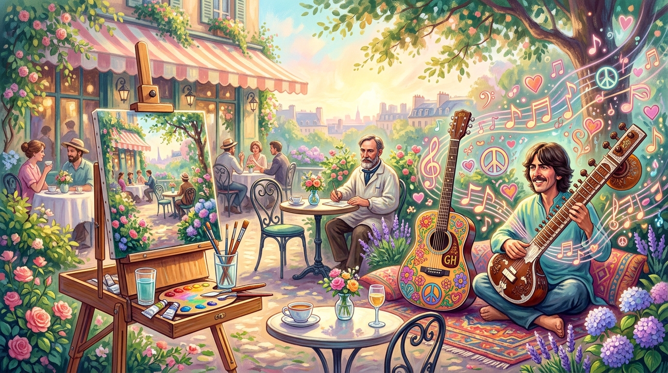 Nasc. Pierre-Auguste Renoir (1841) e George Harrison (1943)