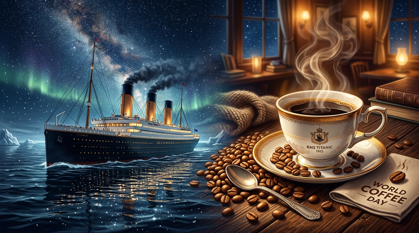 Naufrágio do Titanic (1912) / Dia Mundial do Café