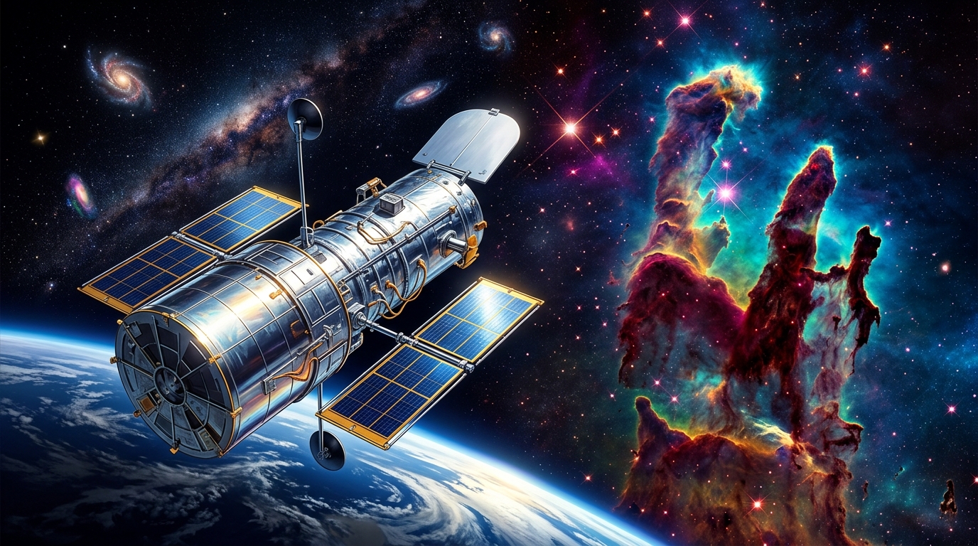 Lançamento do Telescópio Espacial Hubble (1990)