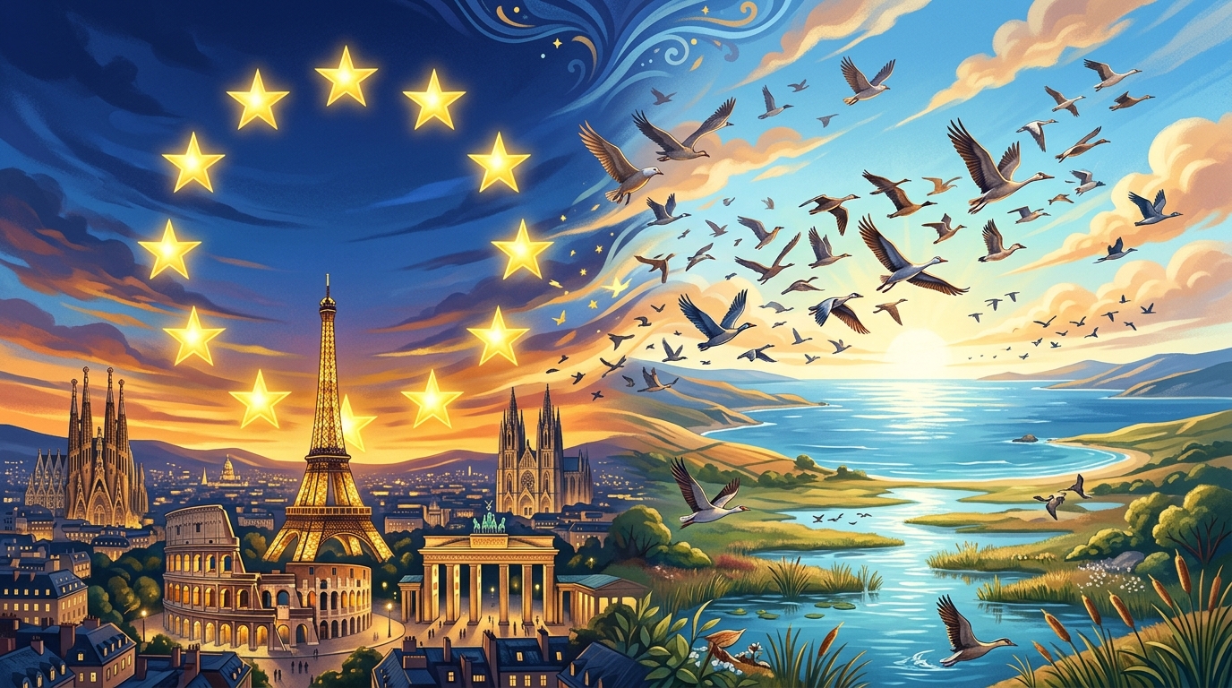 Dia da Europa (Declaração Schuman) / Aves Migratórias