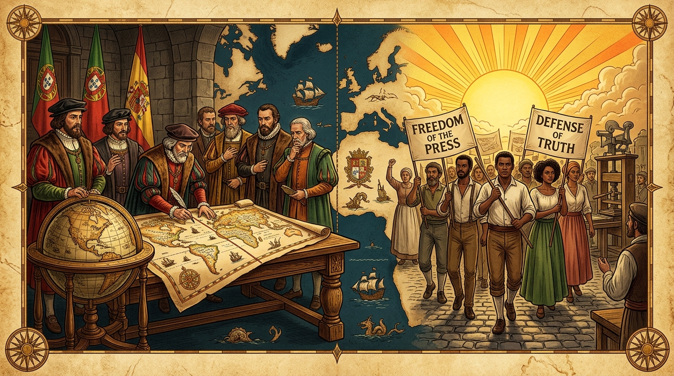 Tratado de Tordesilhas (1494) / Liberdade de Imprensa no Brasil