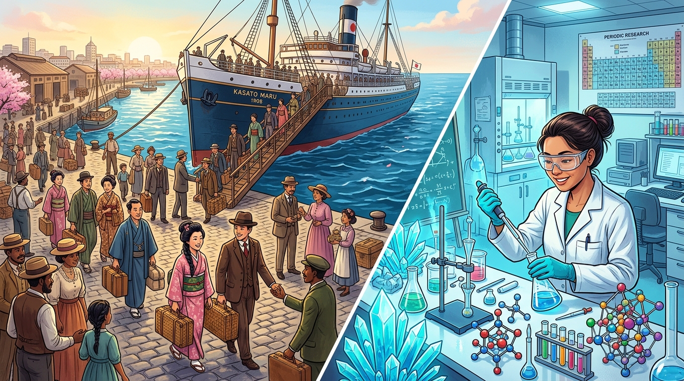 Imigração Japonesa no Brasil (Kasato Maru 1908) / Dia do Químico
