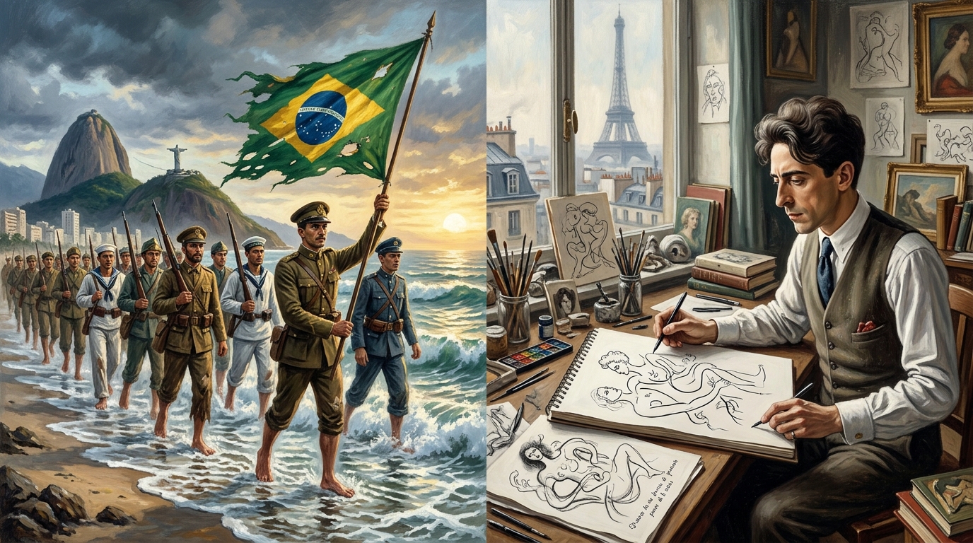Revolta dos 18 do Forte de Copacabana (1922) / Jean Cocteau (1889)