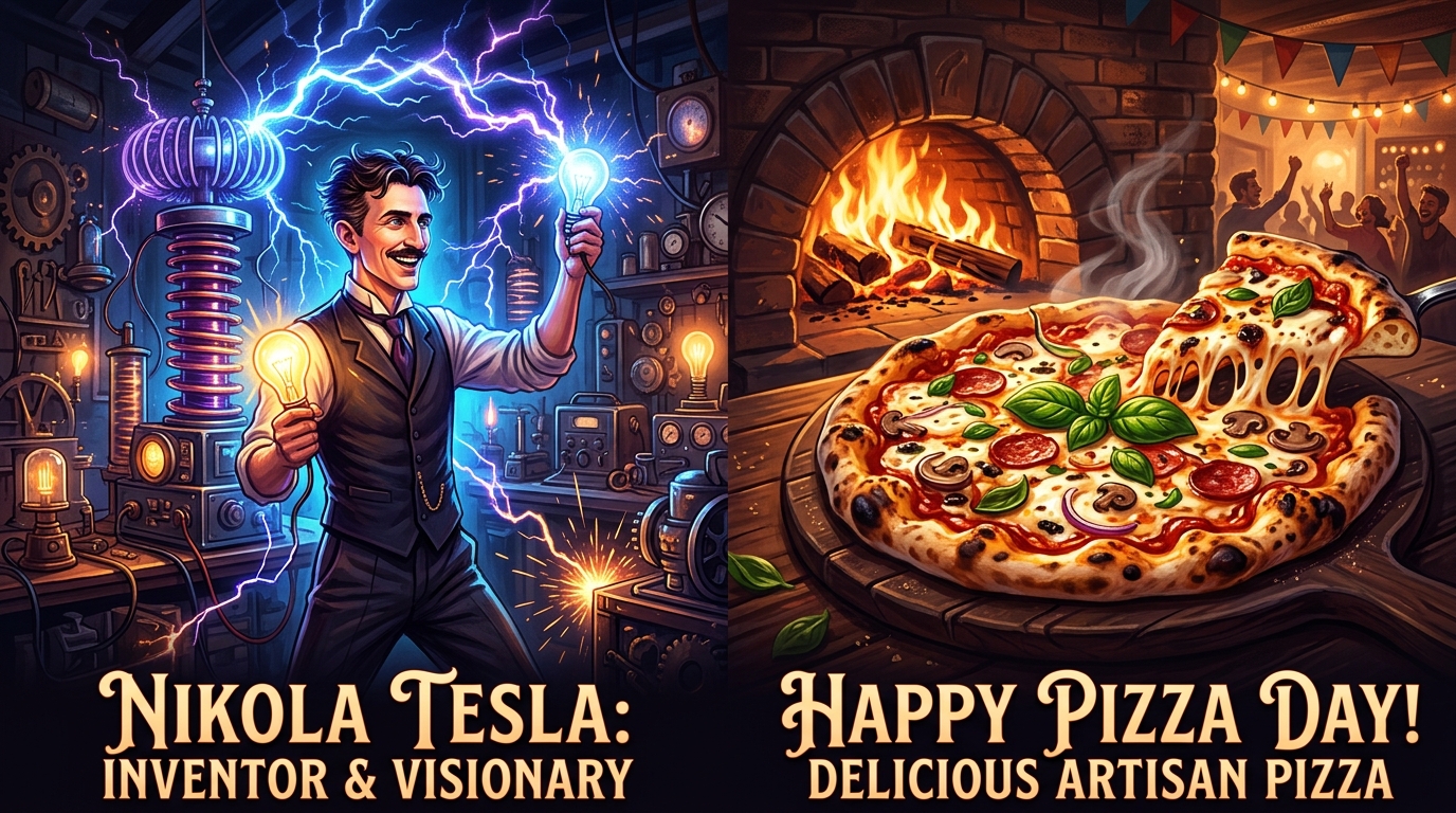 Dia da Pizza / Nikola Tesla (1856)