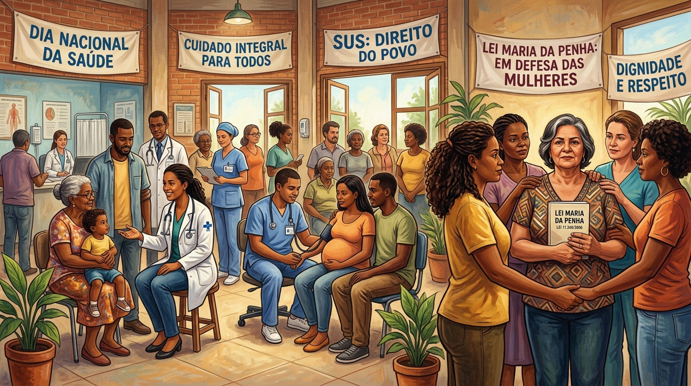 Dia Nacional da Saúde / Sanção da Lei Maria da Penha (2006)
