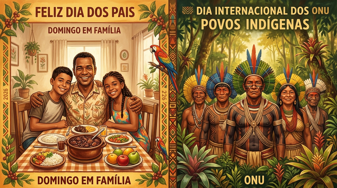 Dia dos Pais (2026) / Dia Internacional dos Povos Indígenas (ONU)
