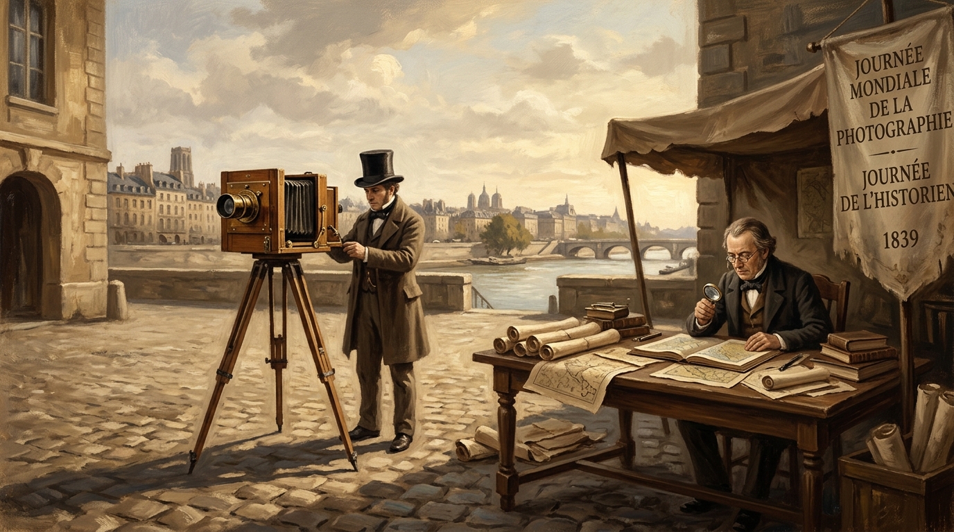 Dia Mundial da Fotografia (1839) / Dia Nacional do Historiador