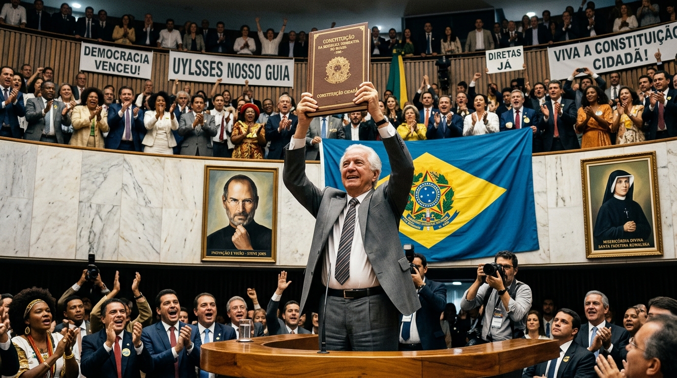 Promulgação da Constituição Cidadã de 1988 / Steve Jobs (2011) / Santa Faustina Kowalska