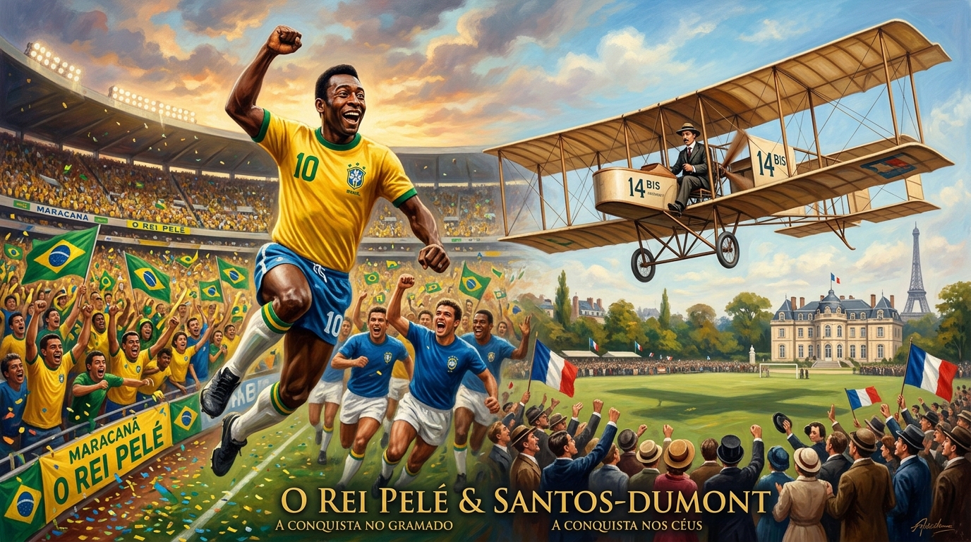 Nascimento de Pelé (1940 - O Rei do Futebol) / Dia do Aviador e da FAB (Voo do 14-Bis 1906)