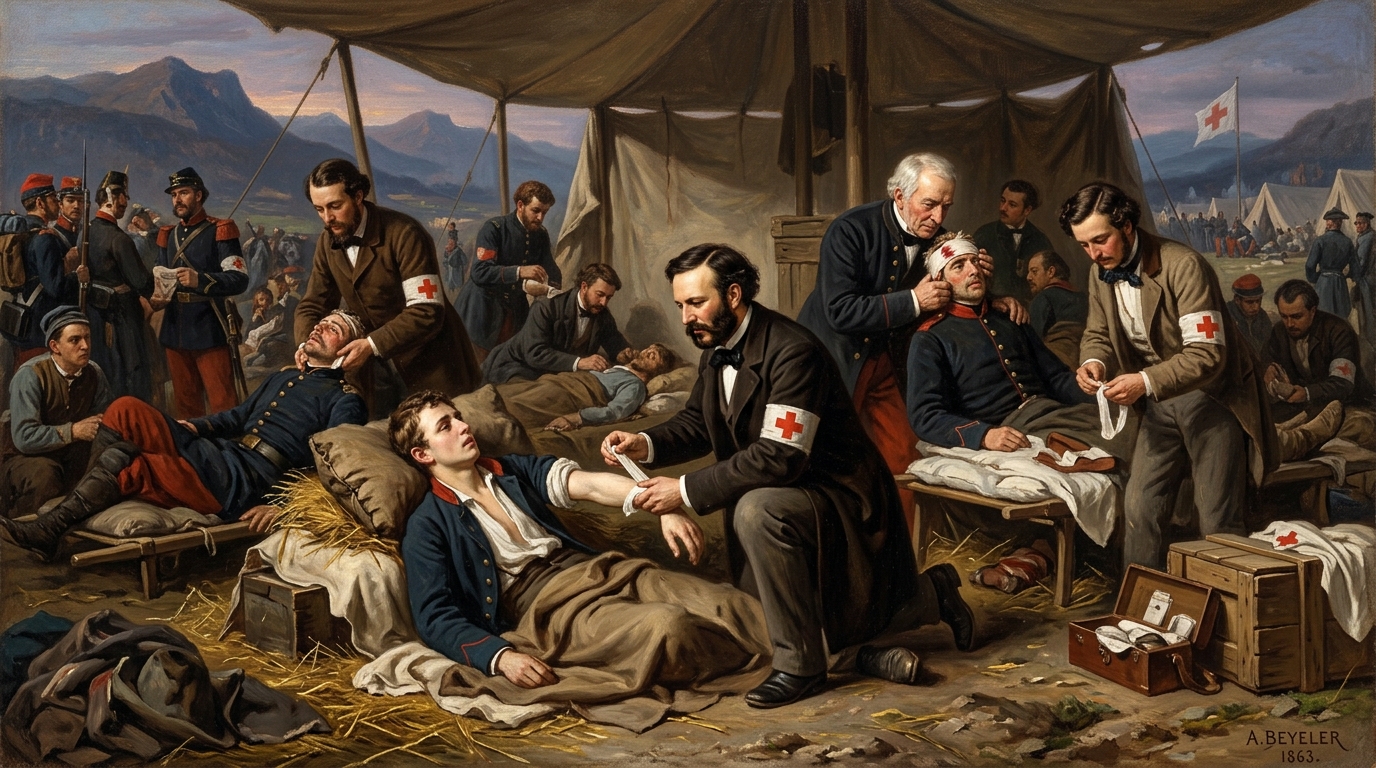Criação da Cruz Vermelha Internacional (1863) / Dia Nacional da Consciência Evangélica