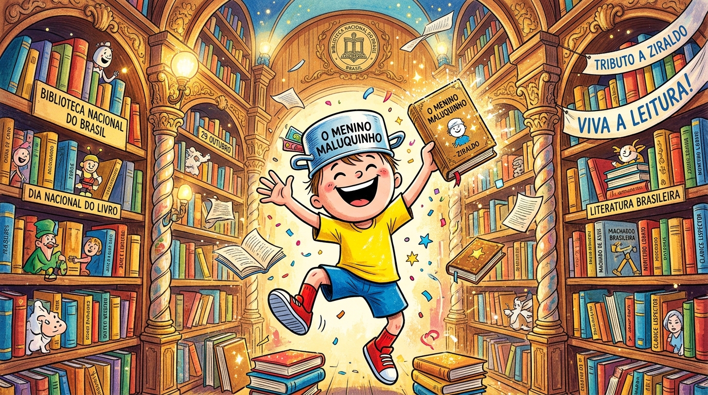 Dia Nacional do Livro / Fundação da Biblioteca Nacional (1810) / Nascimento de Ziraldo (1932)