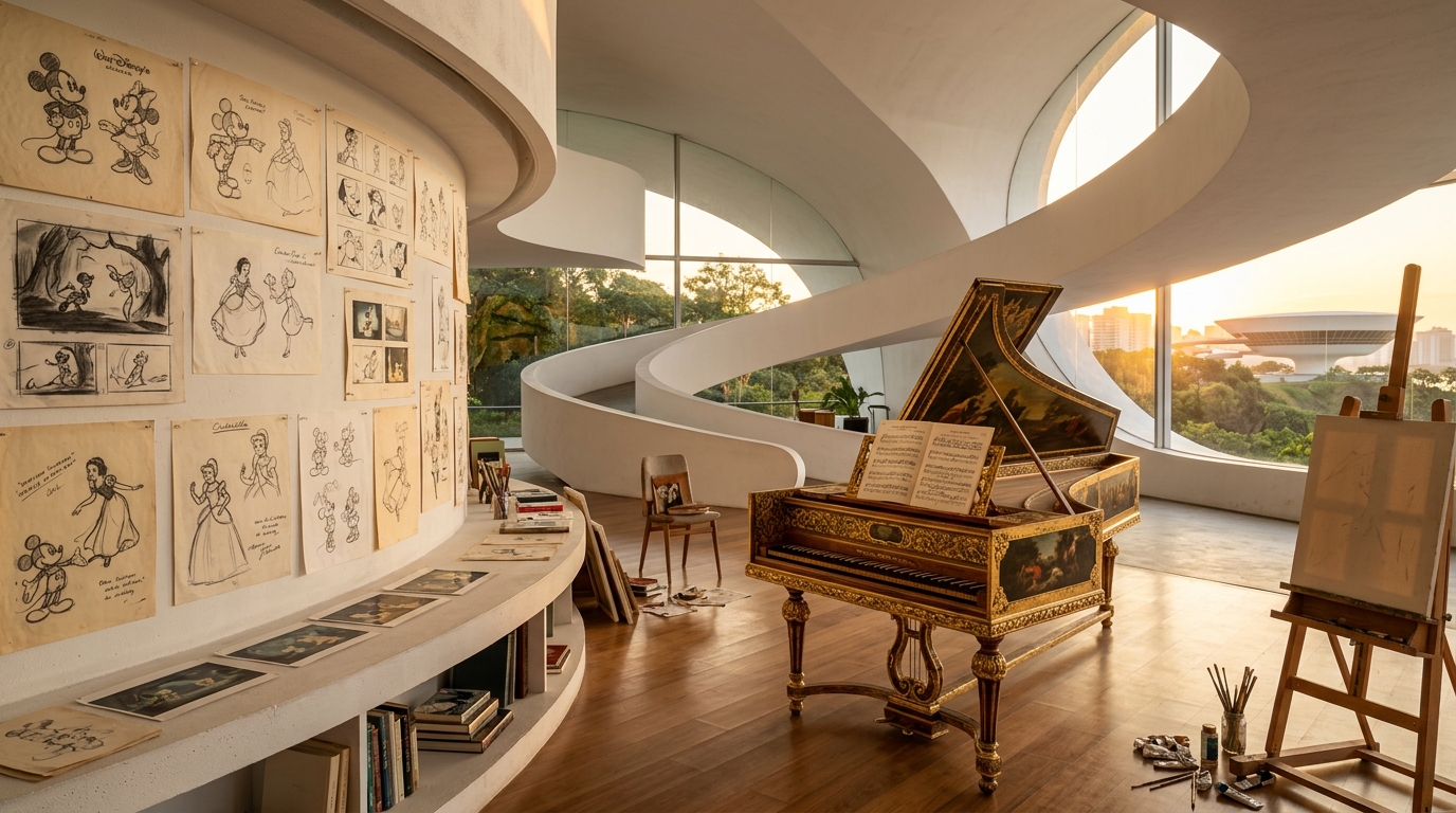 Walt Disney / Mozart / Oscar Niemeyer